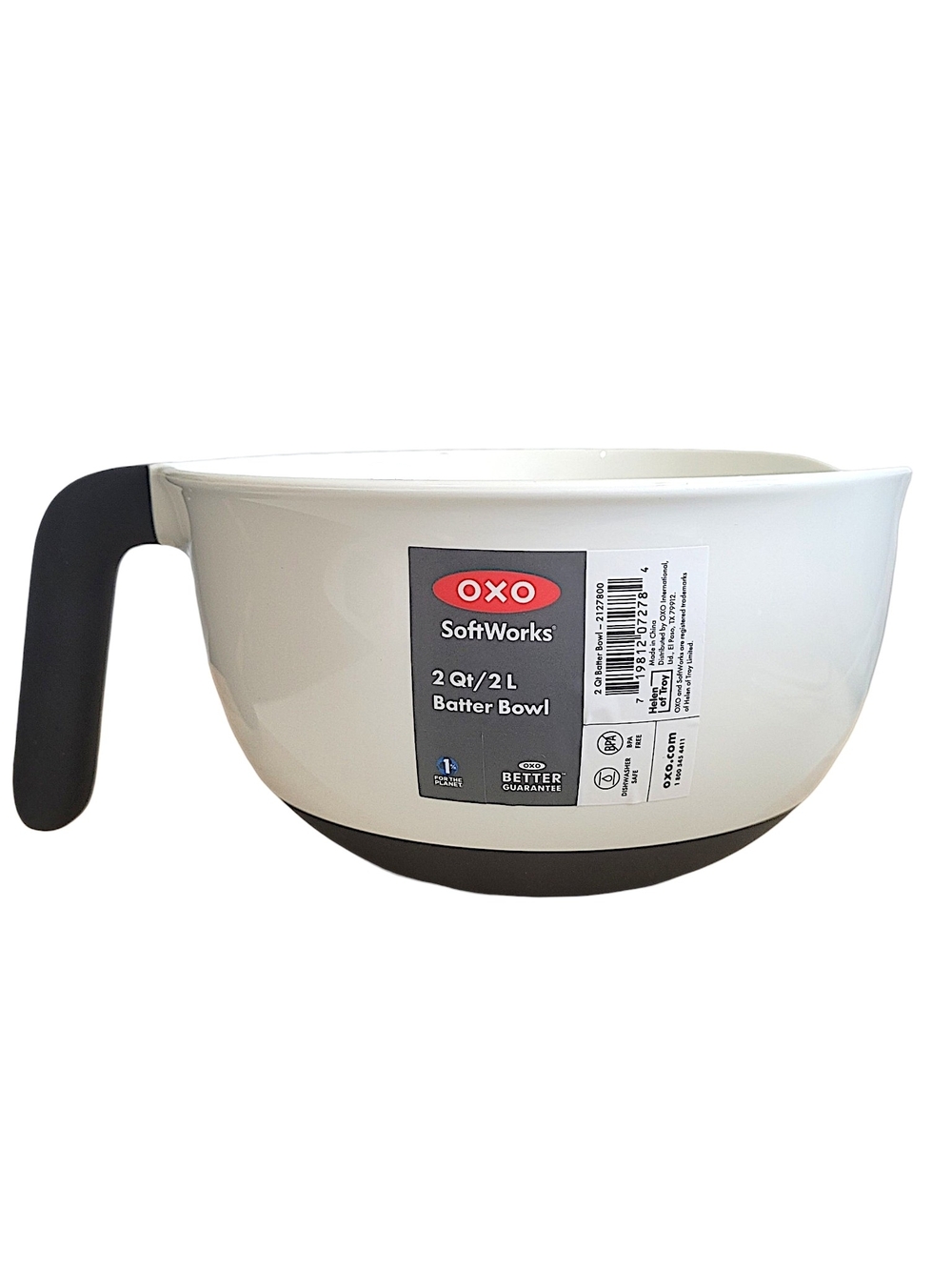 OXO SoftWorks 2 Qt Batter Bowl - White with Black Handle